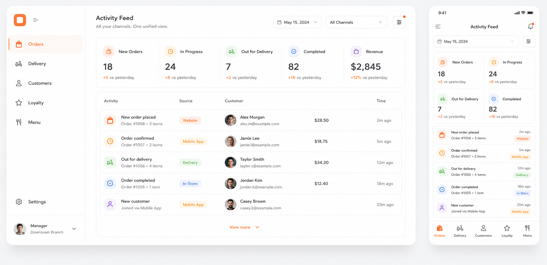 Manage anytime from anywhere