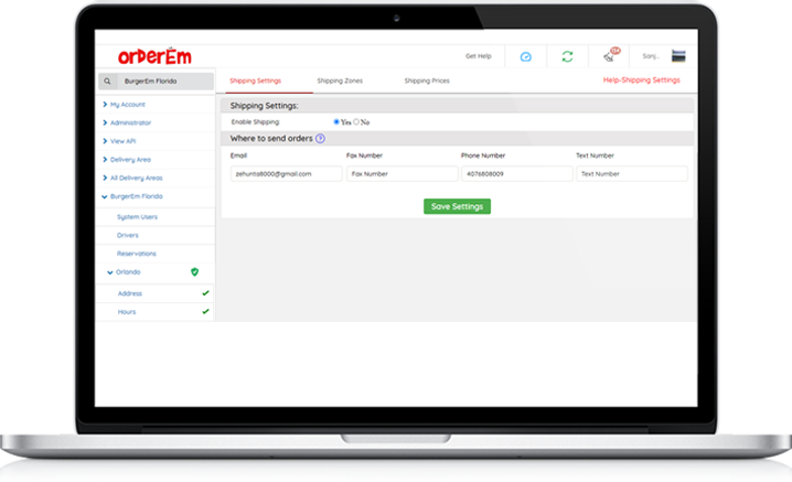 customize shipping zones