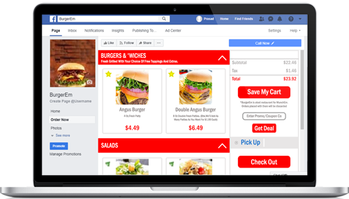 Facebook Ordering